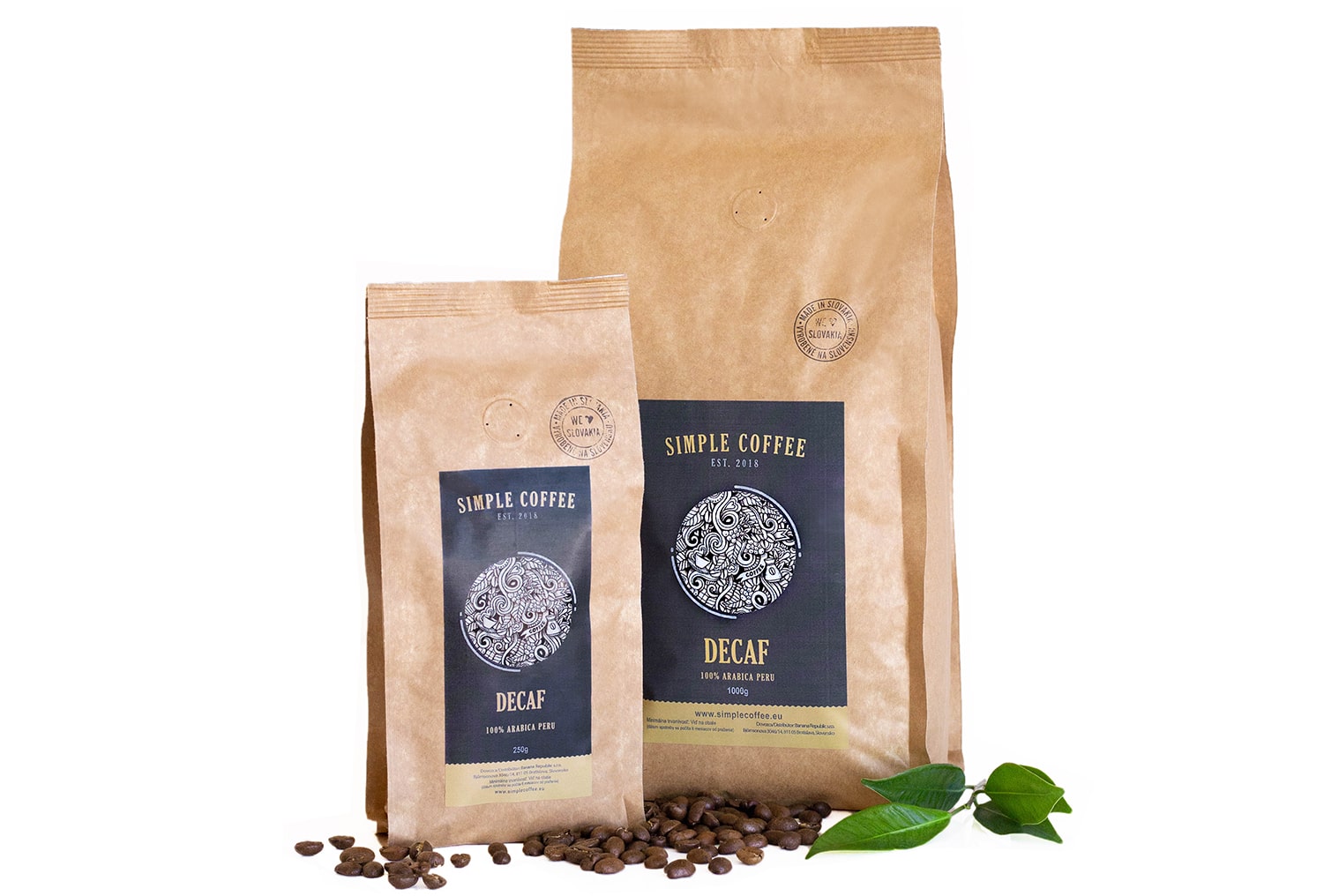 Skvelá Decaf bezkofeinová káva v dvoch variantoch gramáže